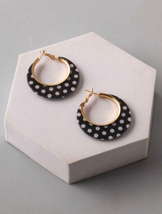 Trendy polka dot earrings
