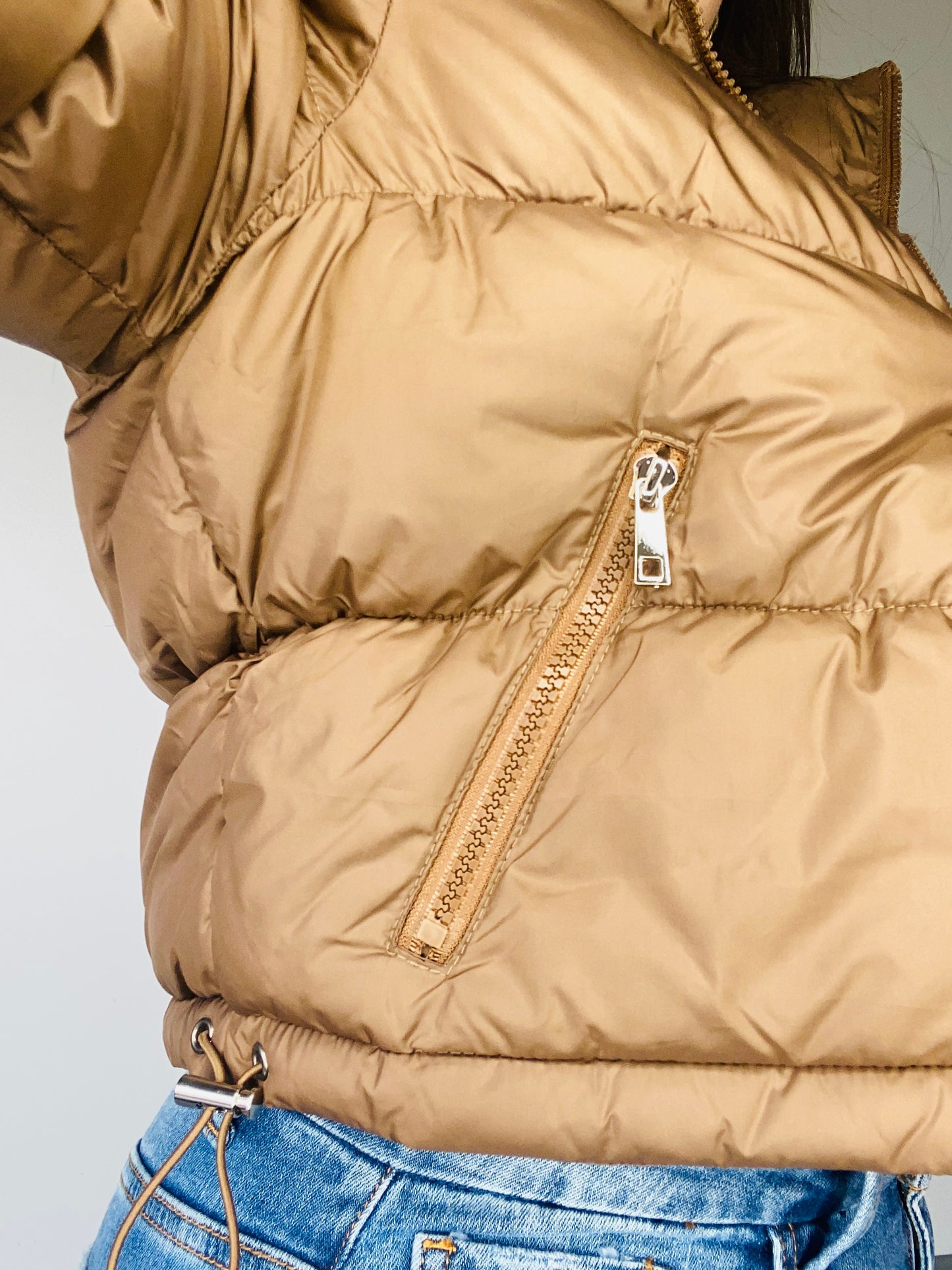 Mocha puffer jacket