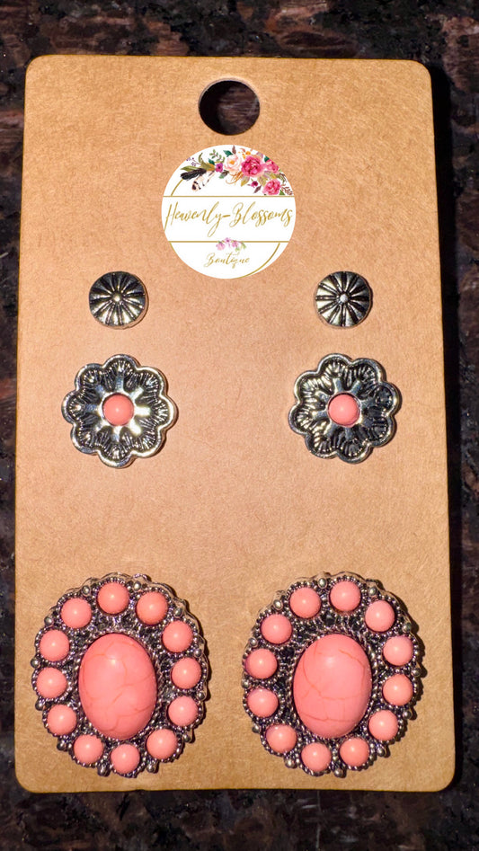 Peachy Trio Earrings