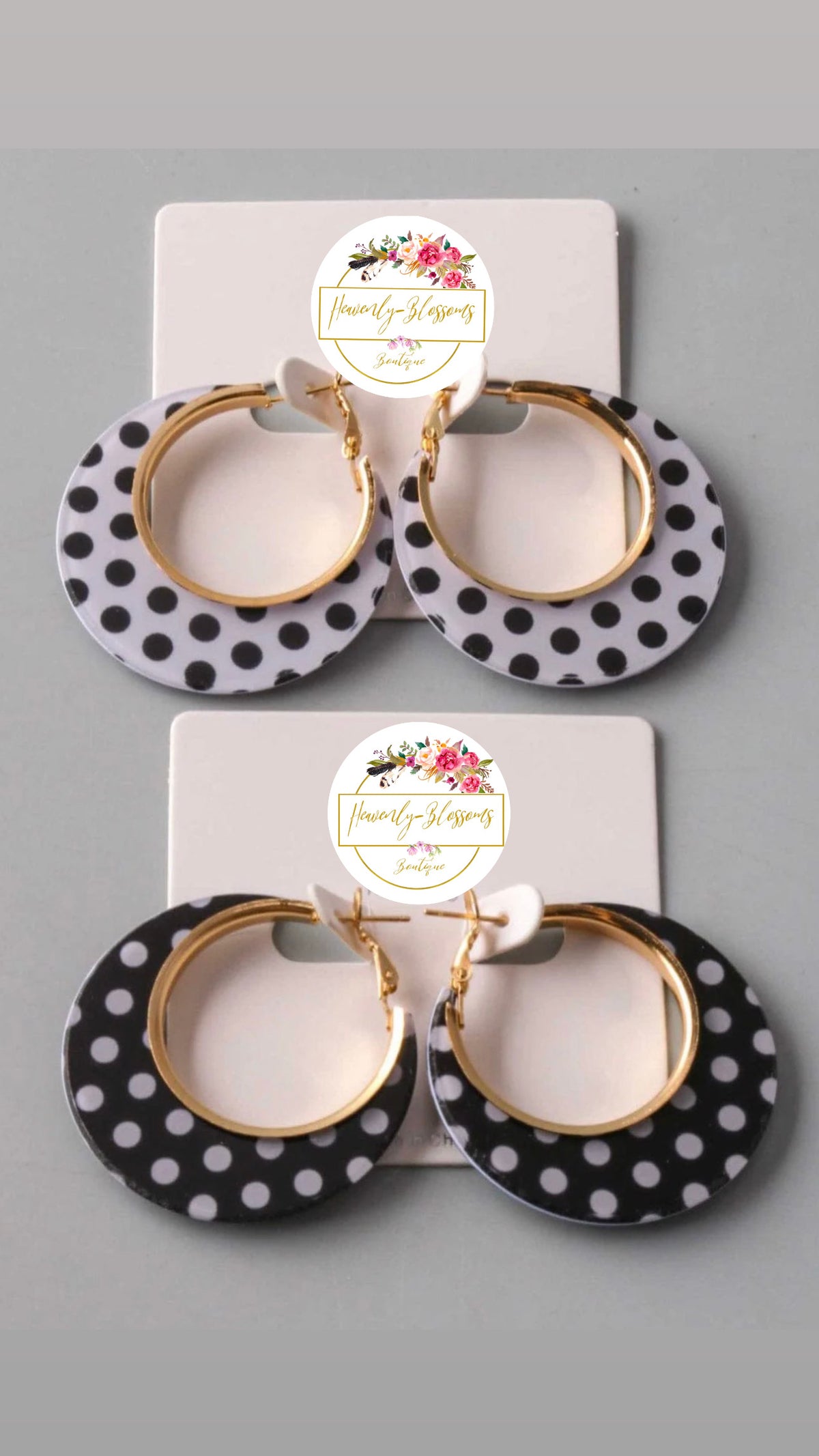 Trendy polka dot earrings