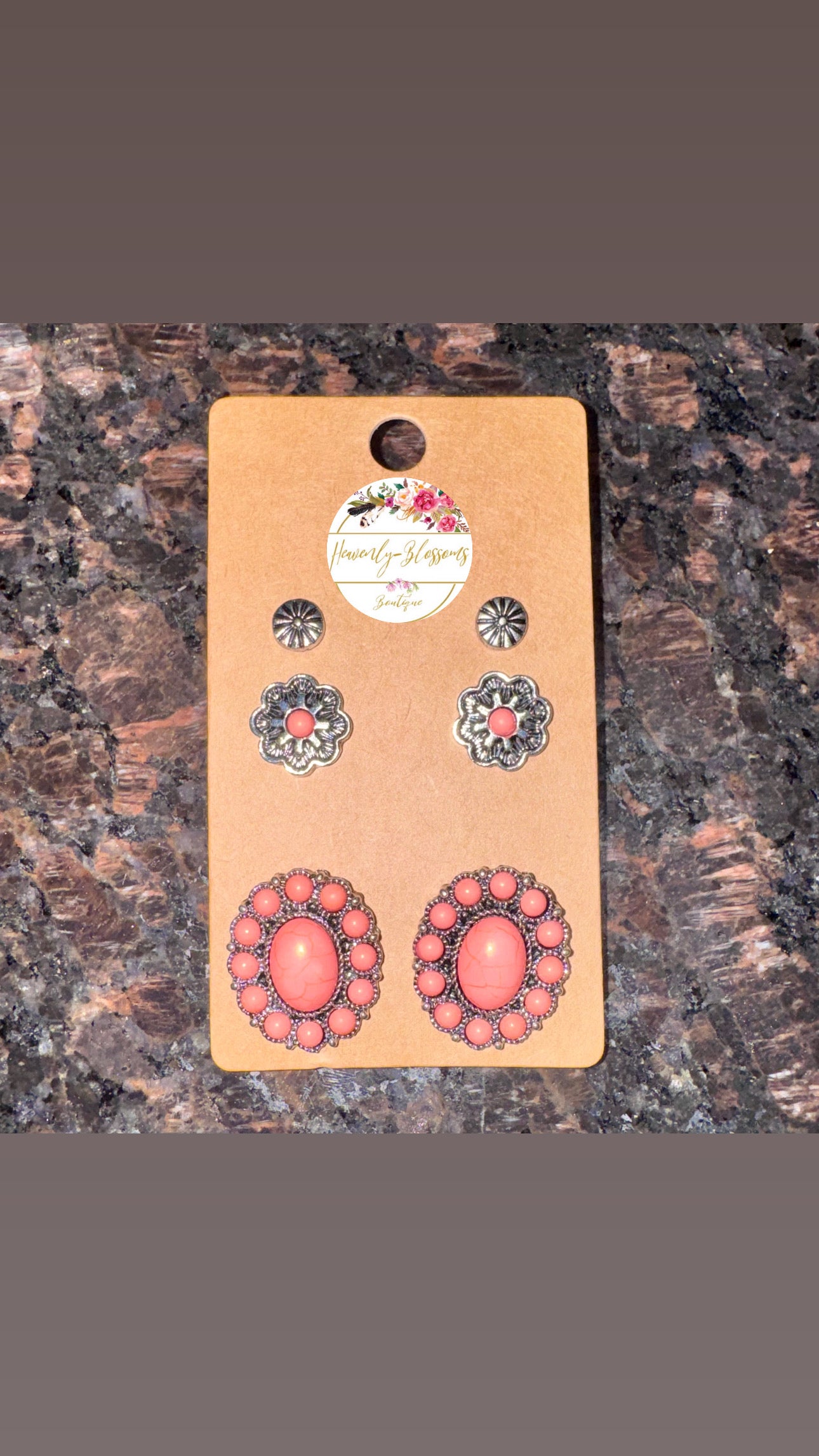Peachy Trio Earrings