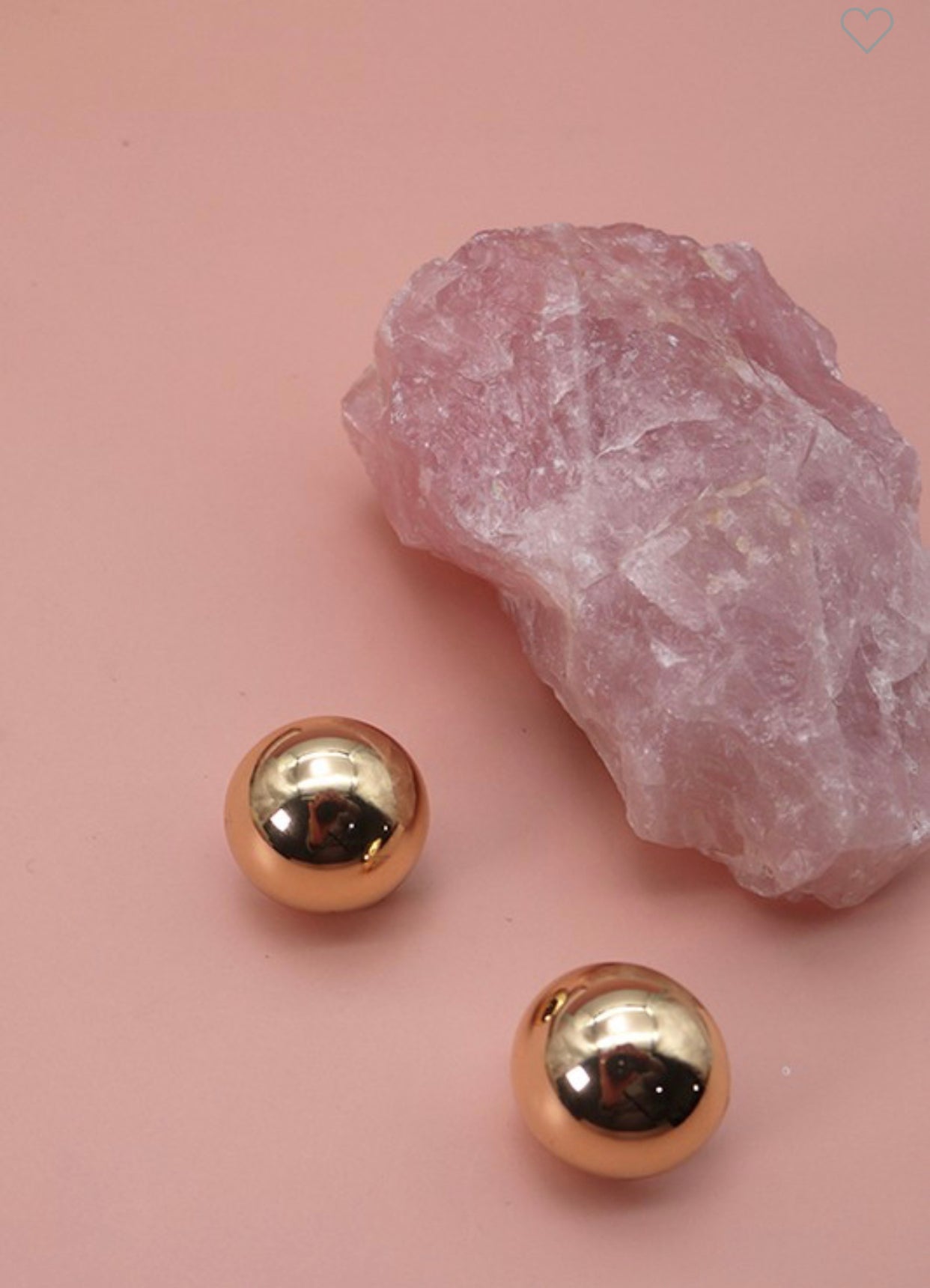 Golden stud earrings