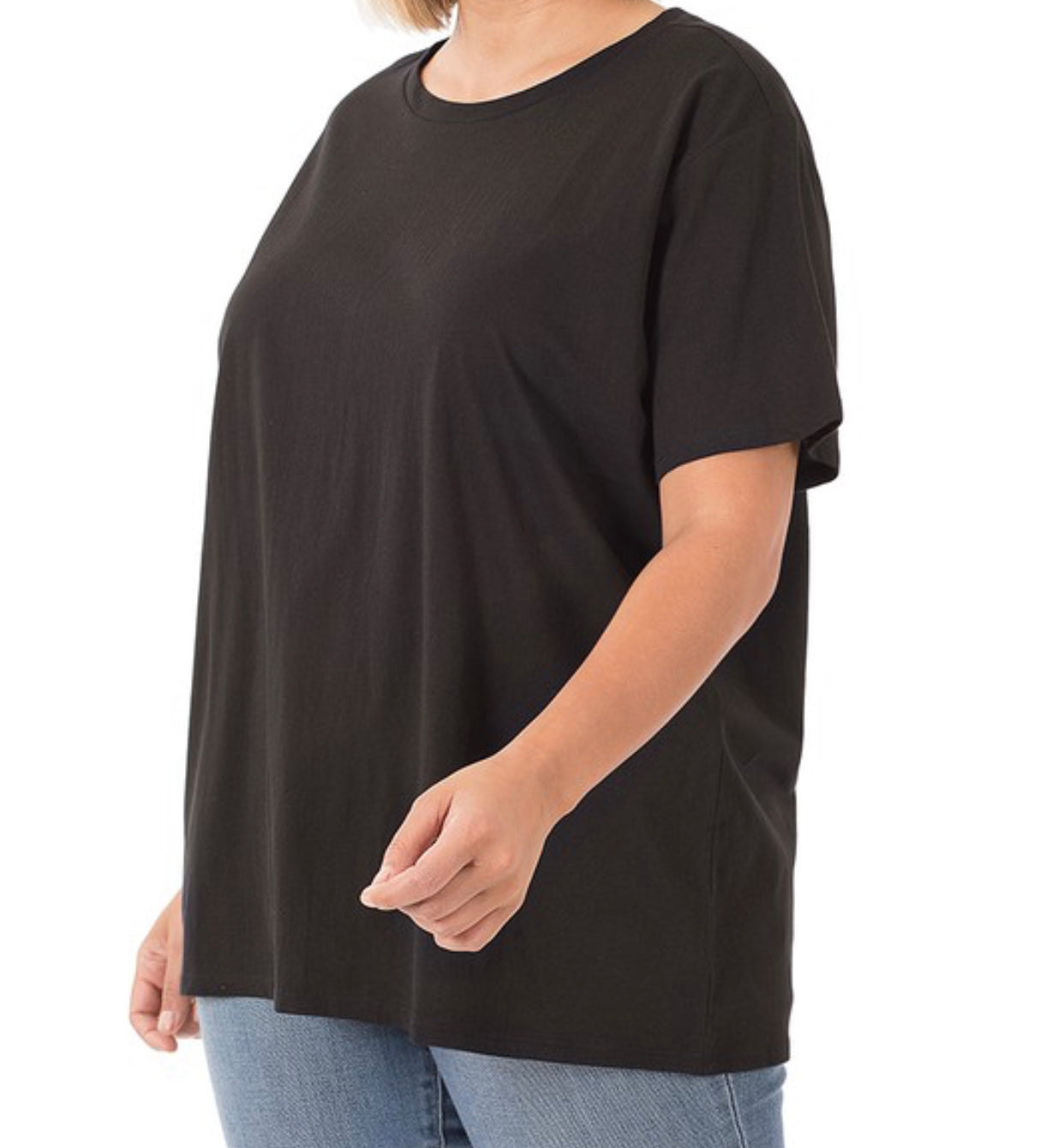 Plus Black tee + short set