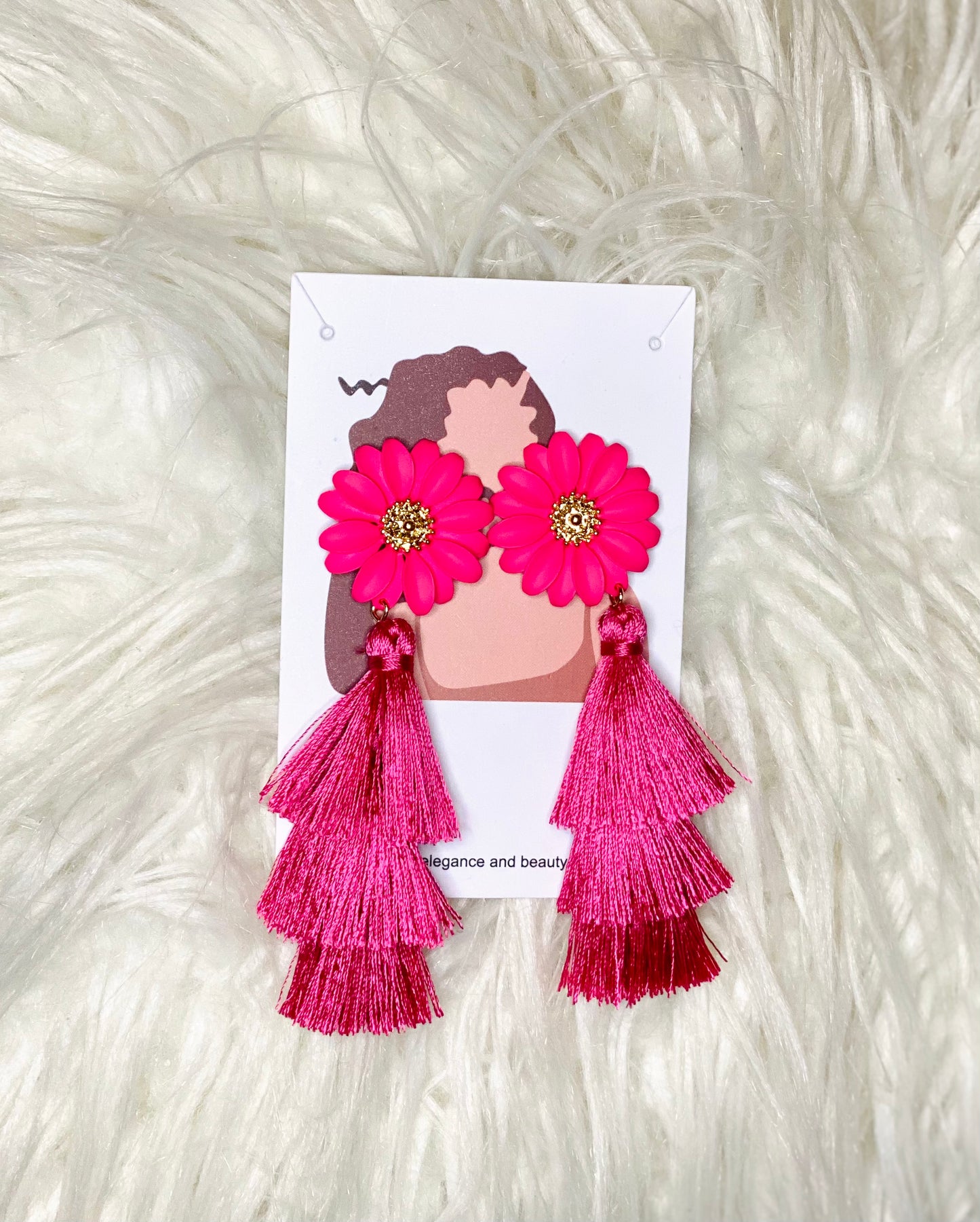 PINK Tassel Earrings